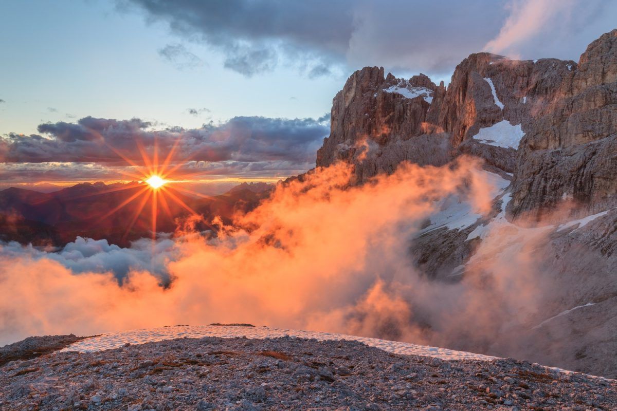 Atardecer Alta via 2 Dolomitas trekking senderismo viaje montaña alpes italianos sudtirol