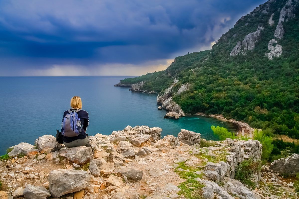 Tomando un descanso en la Costa Licia trekking lycian way senderismo viaje turquia